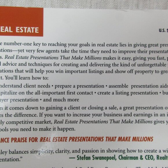 Real Estate Presentations That Make Millions by Jim Remley (Paperback, 2007) - Picture 3 of 7
